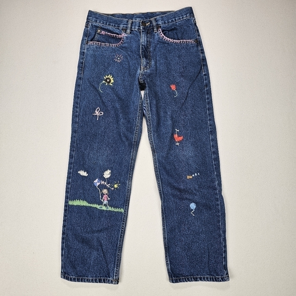 Vintage Hunt Club Embroidered Straight Leg Jeans